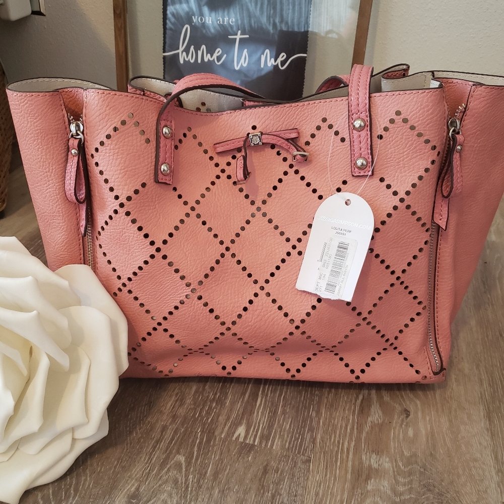 Large Lolita Perforated Tote Rosette Simpson